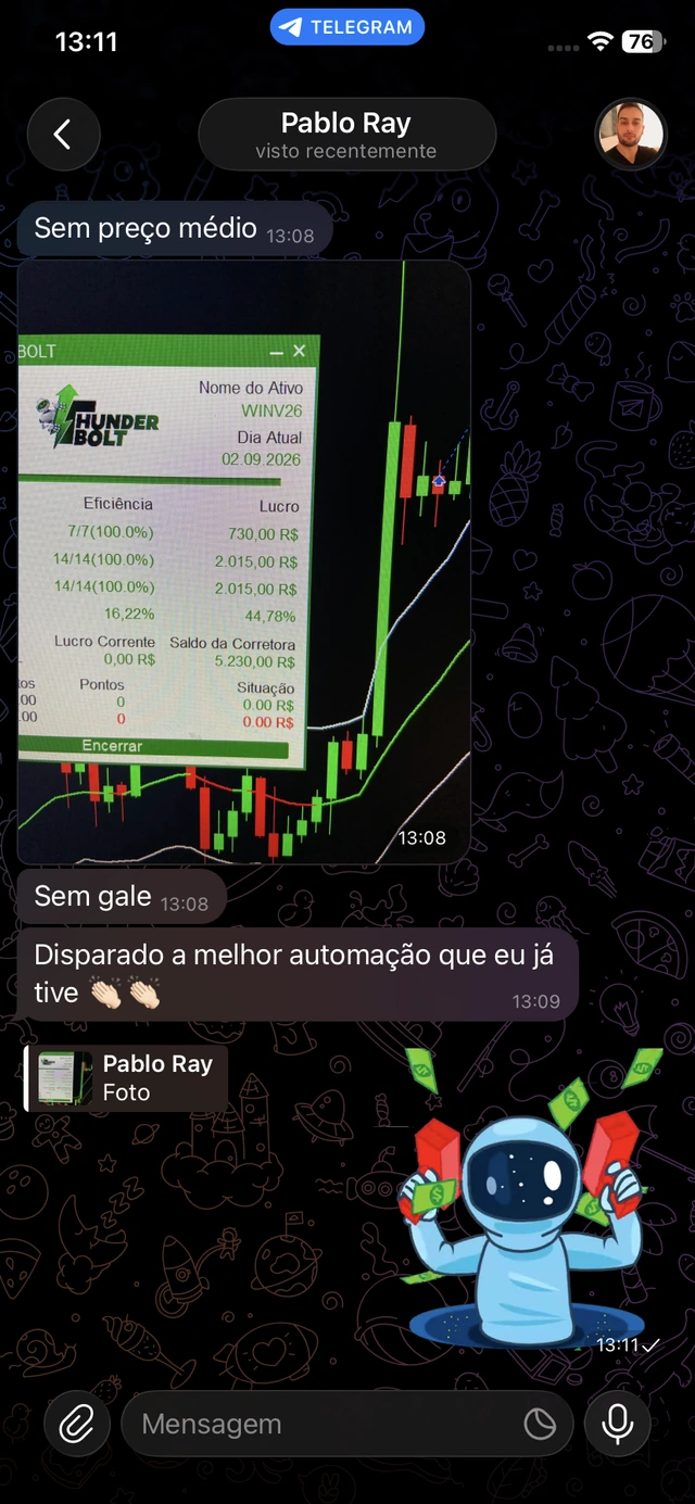 Relato compartilhado por cliente Thunderbolt 7